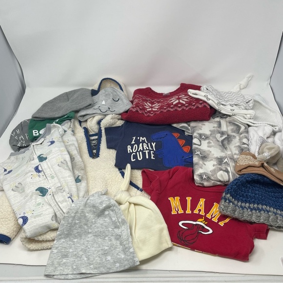Not So Mystery Bundle of Infant Boys Clothes and Accessories - Picture 1 of 3